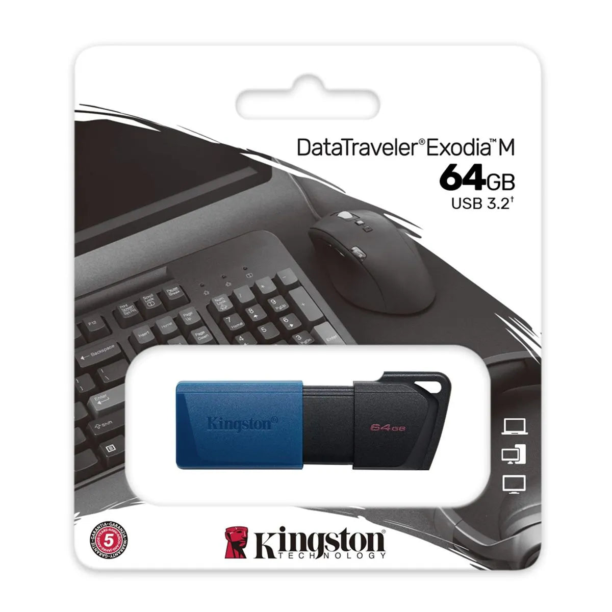 Memoria Flash Usb Kingston 64 Gb 3.2 Exodia Negro
