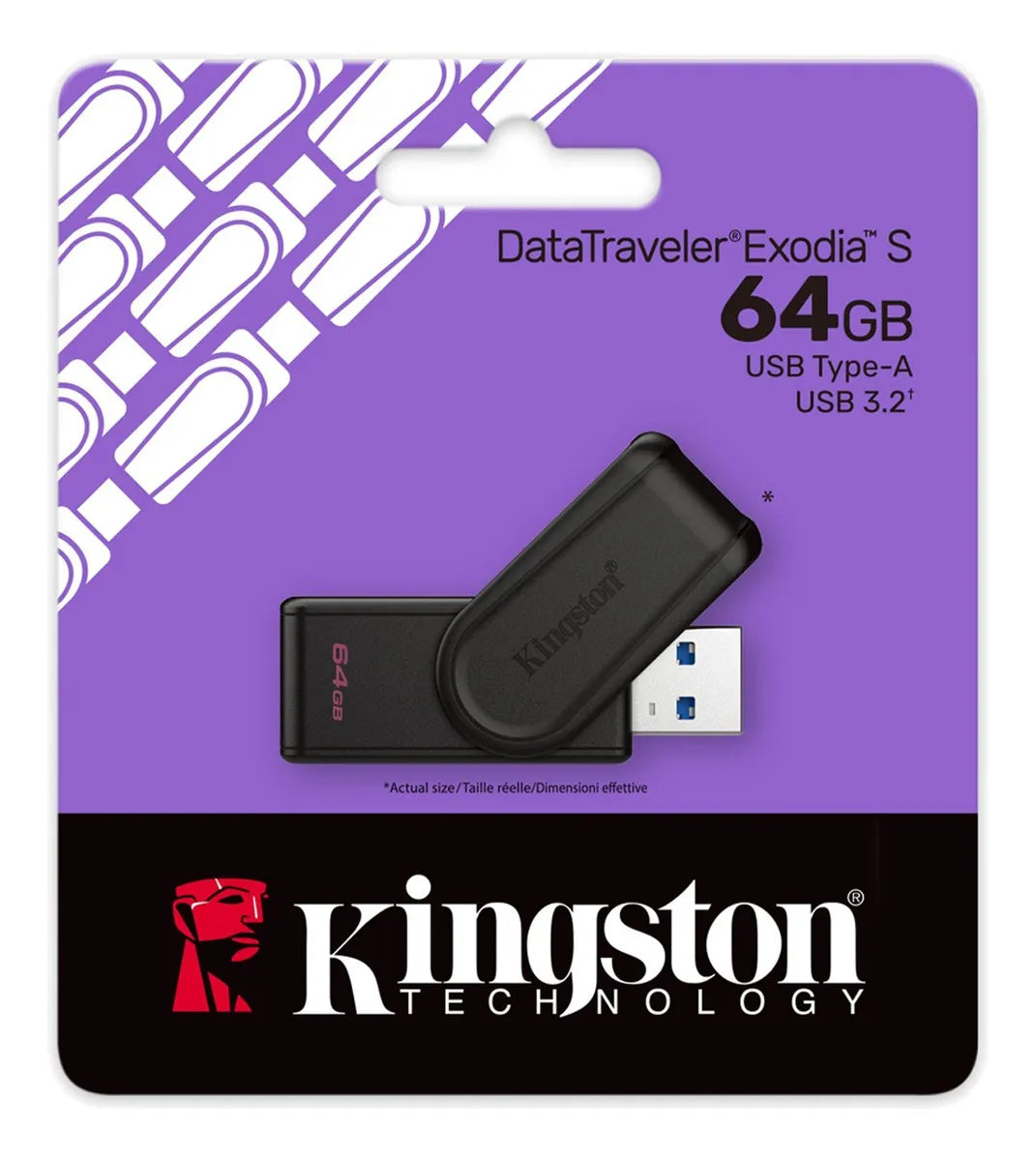 Kingston Usb Datatraveler Exodia S 64 Gb Usb-a 3.2 Gen 1