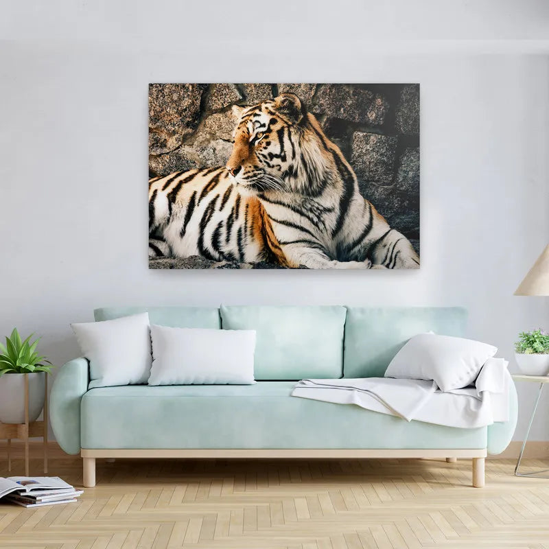 Cuadro Decorativo Canvas 45x60 Animales Pose Tigre