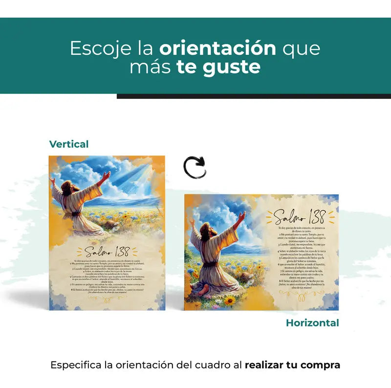 Cuadro Arte Biblico Canvas 45x60 Versiculo Colosenses 3:23